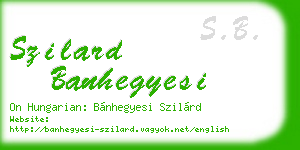 szilard banhegyesi business card